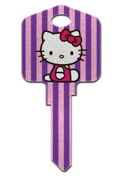 Howard Keys SC1-SR10 Hello Kitty Glitter House Key Blank, SC1